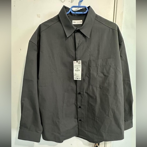 BNWT ZARA MENS POPLIN SHIRT - Picture 2 of 3